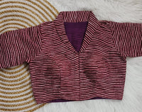 Pure cotton Shirt | Chinese collar designer blouse | Traditional party wear blouse
