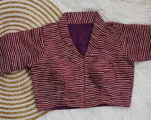Pure cotton Shirt | Chinese collar designer blouse | Traditional party wear blouse