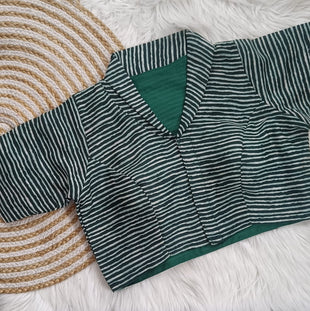 Pure cotton Shirt | Chinese collar designer blouse | Traditional party wear blouse
