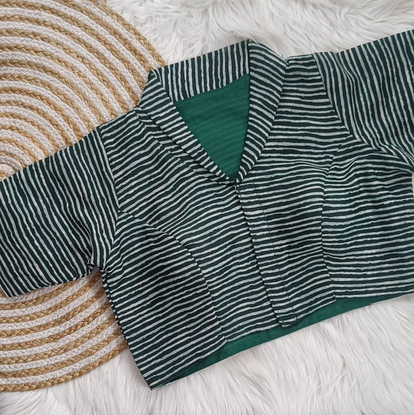 Pure cotton Shirt | Chinese collar designer blouse | Traditional party wear blouse