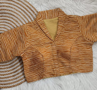 Pure cotton Shirt | Chinese collar designer blouse | Traditional party wear blouse