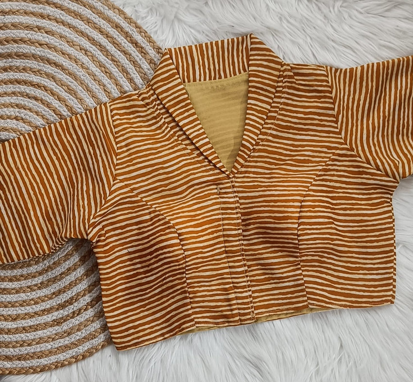 Pure cotton Shirt | Chinese collar designer blouse | Traditional party wear blouse