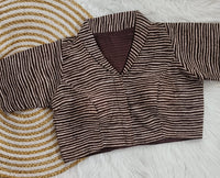 Pure cotton Shirt | Chinese collar designer blouse | Traditional party wear blouse