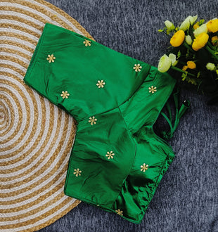 Designer embroidery butti work simple sobar fancy look Blouse