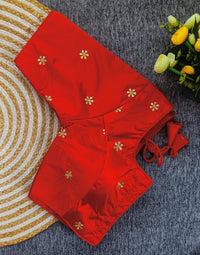 Designer embroidery butti work simple sobar fancy look Blouse