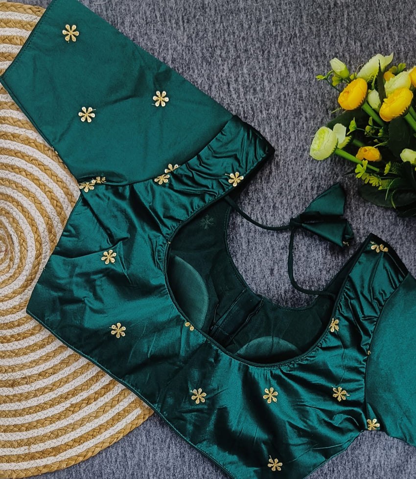Designer embroidery butti work simple sobar fancy look Blouse