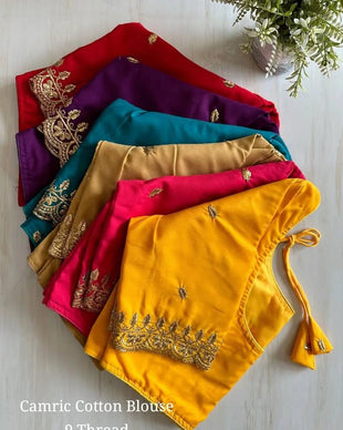 Pattu silk Cotton | 9 Threads Zari n Embroidery Work