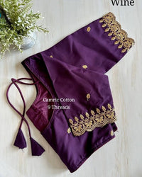 Pattu silk Cotton | 9 Threads Zari n Embroidery Work