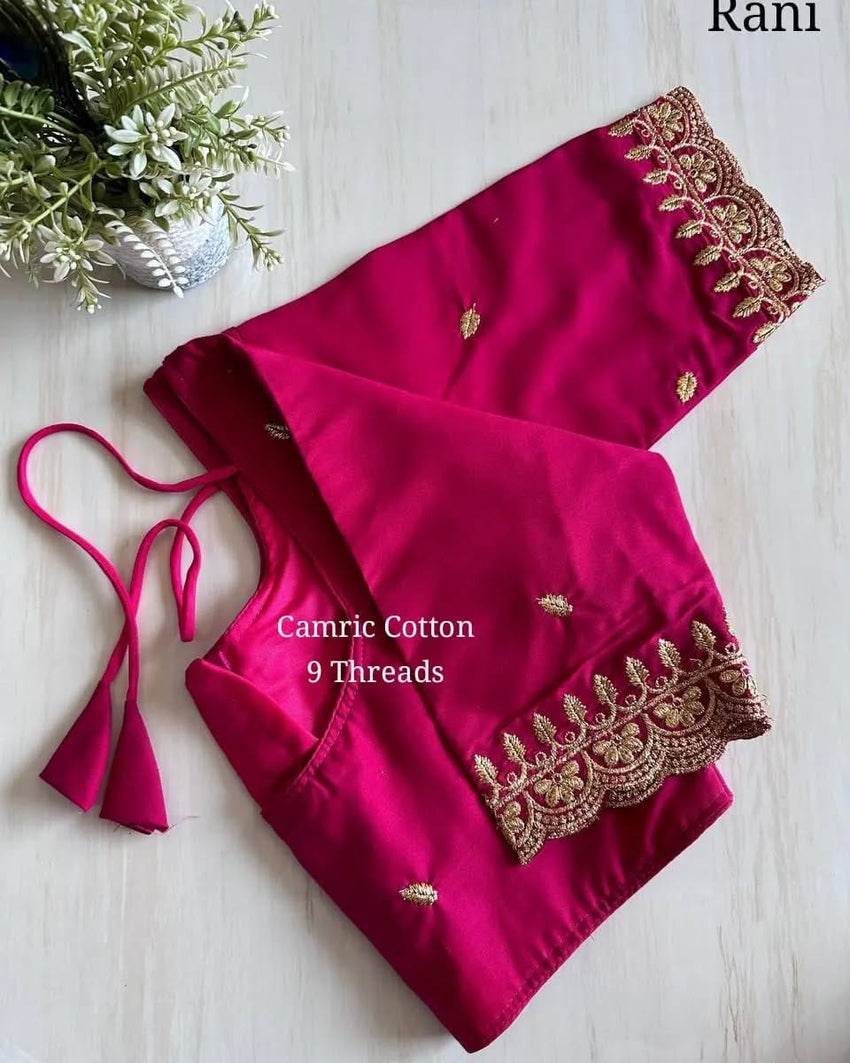 Pattu silk Cotton | 9 Threads Zari n Embroidery Work