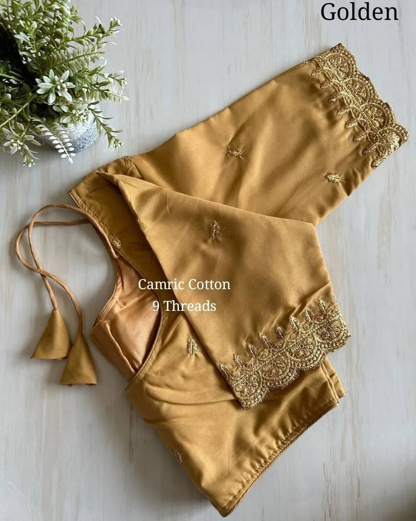 Pattu silk Cotton | 9 Threads Zari n Embroidery Work