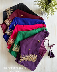 Pattu silk Cotton | 9 Threads Zari n Embroidery Work