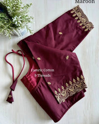 Pattu silk Cotton | 9 Threads Zari n Embroidery Work
