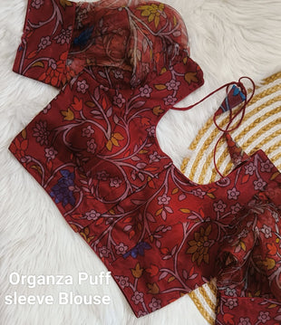 Havy Organza Puff sleeve with Beautiful Digital Print