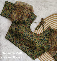 Havy Organza Puff sleeve with Beautiful Digital Print