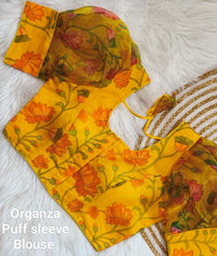 Havy Organza Puff sleeve with Beautiful Digital Print
