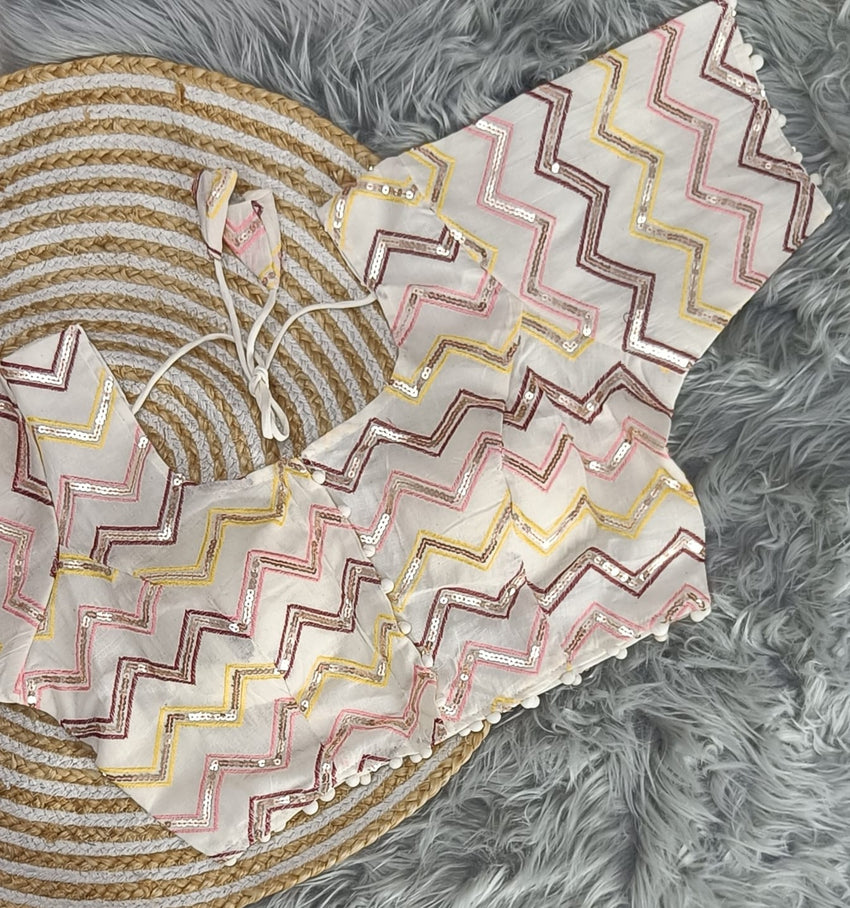 Pure Camric Khadi Cotton | Pure Cotton Multi Sequence Thread n Embroidery