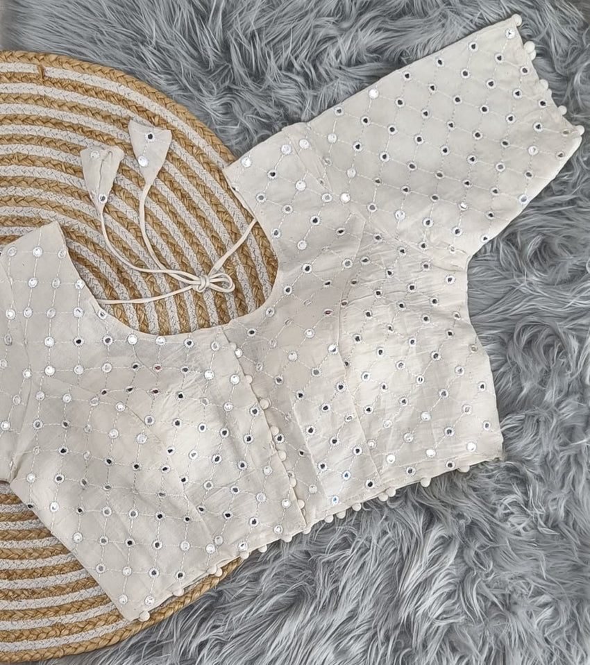 Pure Camric Khadi Cotton | Pure Cotton Multi Sequence Thread n Embroidery