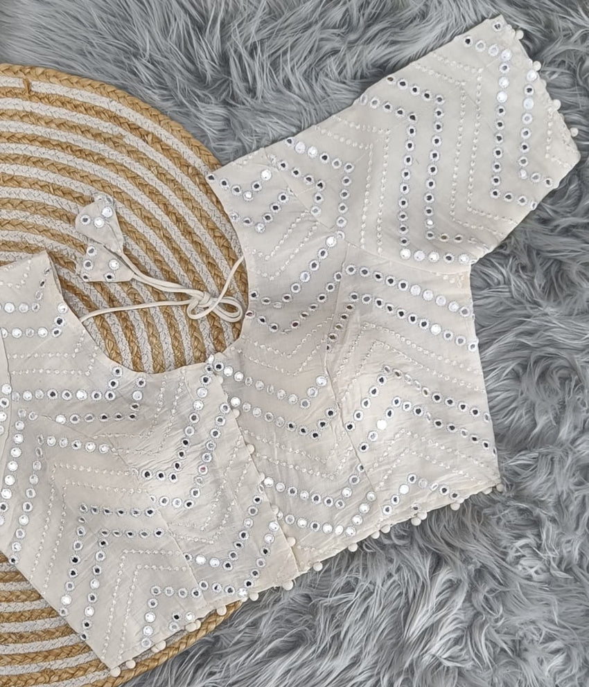 Pure Camric Khadi Cotton | Pure Cotton Multi Sequence Thread n Embroidery