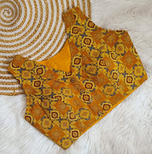 Pure Ajrkh katha work | V NECK | COTTON