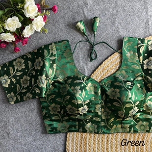 PURE SIMMER JEQUARD SILK BLOUSE