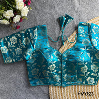 PURE SIMMER JEQUARD SILK BLOUSE