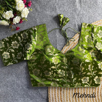 PURE SIMMER JEQUARD SILK BLOUSE