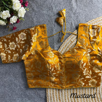 PURE SIMMER JEQUARD SILK BLOUSE