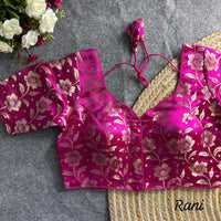 PURE SIMMER JEQUARD SILK BLOUSE