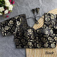 PURE SIMMER JEQUARD SILK BLOUSE