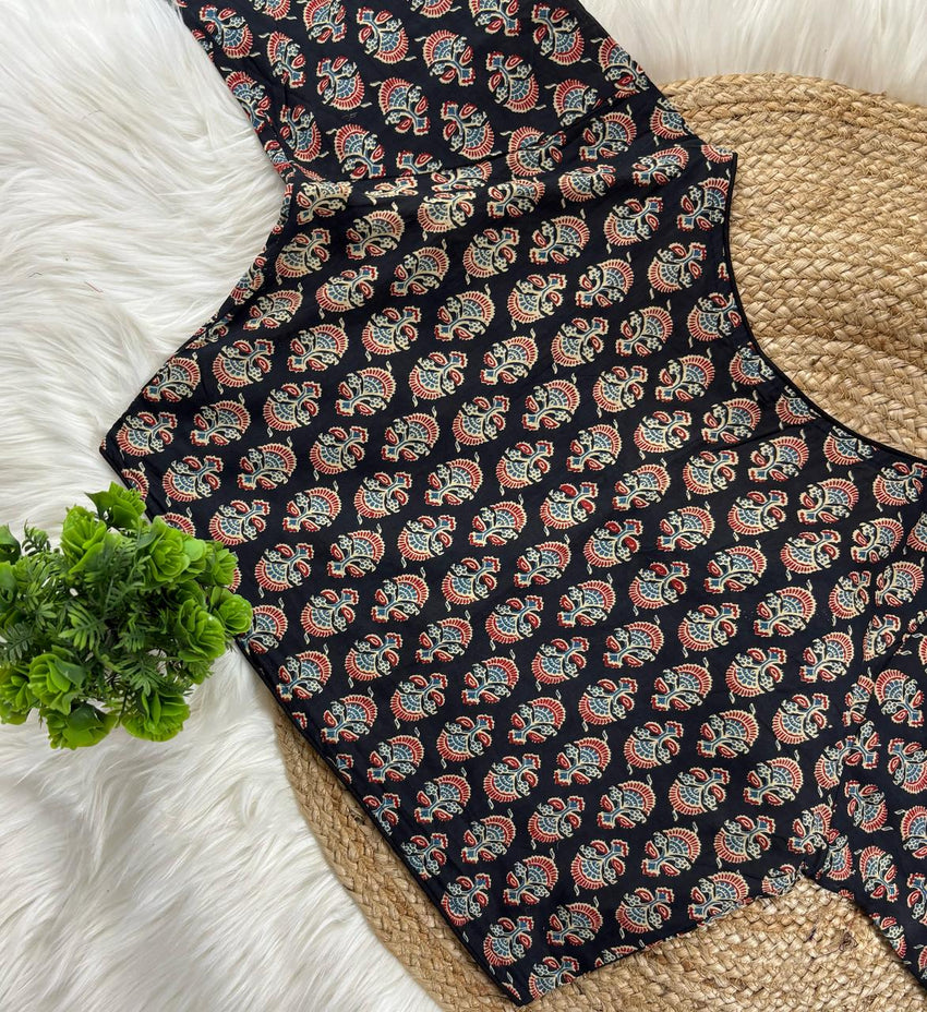 Cotton | Non padded Ajrkh cotton Blouse