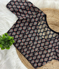 Cotton | Non padded Ajrkh cotton Blouse