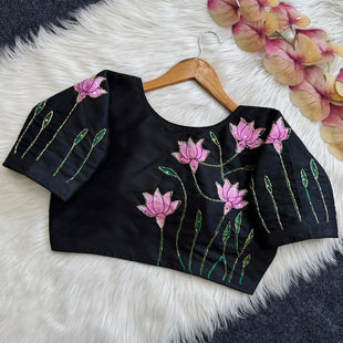 Purely silk handmade work boutique style Blouse