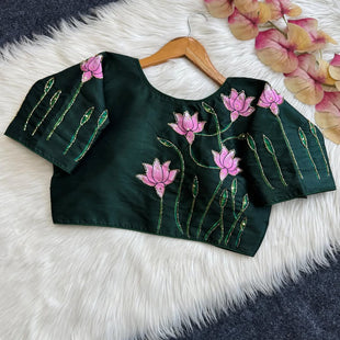 Purely silk handmade work boutique style Blouse