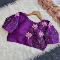 Purely silk handmade work boutique style Blouse